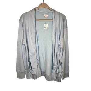 J.Crew Factory Size XL Light Blue Open Cardigan Sweater With Pockets NWT